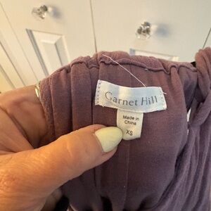 Garnet Hill Purple Top XS